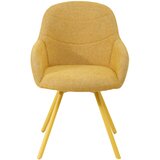 CARRYHOME stol, kovina, tekstil rumena | Shoptok.si