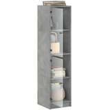  Visoka komoda sa staklenim vratima boja betona 35 x 37 x 142 cm | shoptok.hr