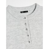Sinsay Debeli pulover s ukrasnim gumbima i dodatkom vune | shoptok.hr