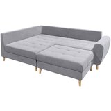 MID.YOU TABURE, tekstil, leseni material svetlo siva | Shoptok.si