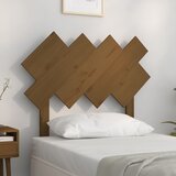 vidaXL Posteljno vzglavje medeno rjavo 92x3x81 cm trdna borovina Cene