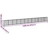 Gabionska košara s poklopcem 1200x50x100 cm pocinčano željezo | shoptok.hr
