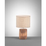 Fischer & Honsel Rjavo-bež betonska namizna svetilka s tekstilnim senčilom (višina 35 cm) Malik – | Shoptok.si