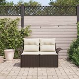  Vrtni kauč s jastukom Smeđa 141 x 62 x 69cm poliratan | shoptok.hr