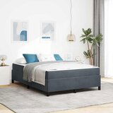 vidaXL Krevetna konstrukcija Bijela i svijetlosiva 140 x 190 cm Baršun | shoptok.hr