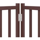  Vrata za pse s vratašcima 10 panela sklopiva 800 cm drvo topole Smeđa 80 x 90 x 2 cm | shoptok.hr