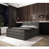 MID.YOU POSTELJA BOXSPRING 160 cm x 200 cm , les, tekstil, leseni material antracit | Shoptok.si