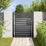  Vrtna vrata s mogućnošću zaključavanja crna 100x120 cm aluminijska | Eponuda.com