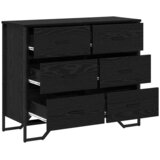  Komoda s ladicama 2 pcs Crni hrast 91 x 35,5 x 74,5 cm | shoptok.hr