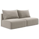Makamii Smeđe-siva baršunasti sklopiva/s prostorom za odlaganje sofa 216 cm Kalena – | shoptok.hr