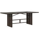  Vrtni stol sa staklenom pločom smeđi 190x80x75 cm od poliratana | shoptok.hr