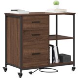 vidaXL Uredski ormar Smeđi hrast 76 x 41 x 72 cm Konstruirano drvo | shoptok.hr