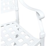  3-delni vrtni bistro set belo lito aluminij, (22015342) | Shoptok.si