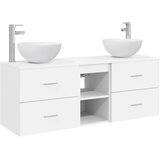  Set ormarića za kupaonicu 3 kom. Bijela 49,5 x 41 x 64,5 cm | shoptok.hr