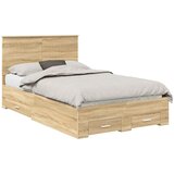  Krevetna konstrukcija s ladicama Sonoma hrast 120 x 200 cm Slike