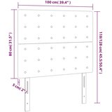 LED uzglavlje tamnozeleno 100x5x118/128 cm baršunasto | shoptok.hr