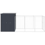  Kućica za pse s igralištem antracit 165 x 455 x 181 cm čelična | shoptok.hr