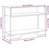  Konzolni stol crni 100 x 35 x 74 5 cm od konstruiranog drva | shoptok.hr