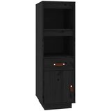  Visoka komoda crni 34 x 40 x 108,5 cm od masivne borovine | shoptok.hr