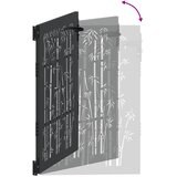  Vrtna vrata 85 x 150 cm Crna Može se zaključati | shoptok.hr