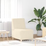 vidaXL Sofa stolica Krema 55 x 74 x 82 cm Baršunasta tkanina | shoptok.hr