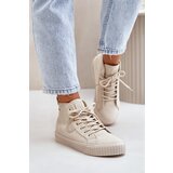 Big Star Insulated corduroy sneakers women's Hi-Poly system beige Cijene
