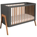 Troll nursery® otroška posteljica torsten™ 60x120 seal grey/teak | Shoptok.si