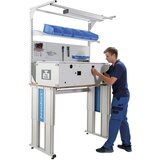 bedrunka hirth miza za velike obremenitve, z električno nastavitvijo višine, bukova vezana plošča, šxg 1500 x 750 mm | Shoptok.si