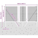vidaXL Varjena Žičnata Ograja z 13 Stebri 1.4x25 m Pocinkano Jeklo | Shoptok.si