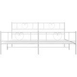  Metalni okvir kreveta uzglavlje i podnožje bijeli 180x200 cm | shoptok.hr