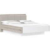 CARRYHOME postelja 140 cm x 200 cm , umetna masa, leseni material barve hrasta, bela, visoki sijaj Cene