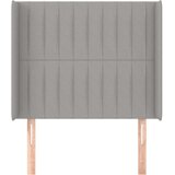  Uzglavlje s ušima svjetlosivo 83x16x118/128 cm od tkanine | shoptok.hr