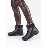 Shelvt Black comfortable insulated women's ankle boots Cijene
