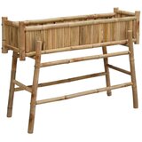  Vrtni saksija s držačem Prirodna 100 x 38 x 74 cm Bambus - 50 cm H-oblik okvira | shoptok.hr