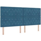 Krevet od pjene s madracem i LED-om Tamno plava 200 x 200 cm | shoptok.hr