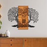 Wallxpert Sogno Forestale -5 BlackWalnut Decorative Wooden Wall Accessory Cene