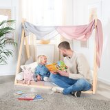 Roba Otroška postelja v obliki hiške 70x140 cm v naravni barvi Montessori – | Shoptok.si