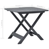  Sklopivi vrtni stol antracit 79 x 72 x 70 cm plastični | Eponuda.com
