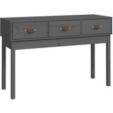 Maison Chic konzolna miza - miza ob steni siva 114x40x75 cm trdna borovina, (21785939) Cene
