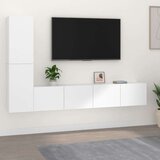  4-dijelni set TV ormarića bijeli od konstruiranog drva Cijene