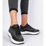Gemre Black women's sneakers with rhinestones Fucco | Shoptok.si