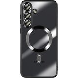 AVIZAR Ohišje za Galaxy S25 FE MagSafe, mehko, odporno na udarce, s kromiranim robom, Črna, (5000189367) | Shoptok.si