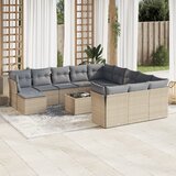  13-dijelni set vrtnih sofa s jastucima poliratan Bež | shoptok.hr