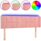 Maison Chic led posteljno vzglavje - vzglavna omarica - nočna omarica roza 147x16x78/88 cm žamet, (21707237) Cene