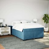 vidaXL Krevet s oprugama i madracem tamnoplavi 140x190 cm baršunasti | shoptok.hr