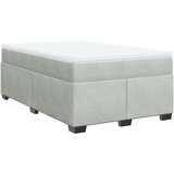 vidaXL Krevet s oprugama i madracem svjetlosivi 120x190 cm baršunasti | shoptok.hr