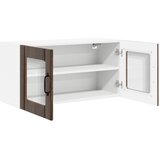  Zidni stakleni ormarić PORTO Smeđi hrast 80 x 31 x 40 cm | Eponuda.ba