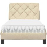 Krevet s madracem krem 80 x 200 cm od tkanine | shoptok.hr