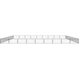  Ograda za pse s 40 panela crna 100 x 50 cm čelik obložen prahom | shoptok.hr