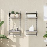  The living store stenske police s prečkami 2 kosa siva sonoma 30x25x65cm - stenska polica, (21502946) | Shoptok.si